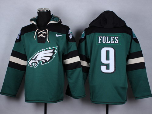 Nike Philadelphia Eagles #9 Nick Foles 2014 Dark Green Hoodie Nike Philadelphia Eagles #9 Nick Foles 2014 Dark Green Hoodie