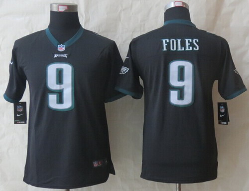 Nike Philadelphia Eagles #9 Nick Foles Black Limited Kids Jersey Nike Philadelphia Eagles #9 Nick Foles Black Limited Kids Jersey