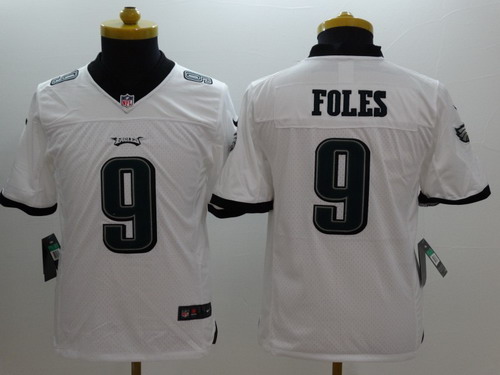 Nike Philadelphia Eagles #9 Nick Foles White Limited Kids Jersey Nike Philadelphia Eagles #9 Nick Foles White Limited Kids Jersey