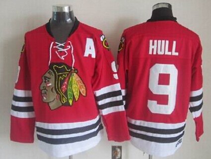 Chicago Blackhawks #9 Bobby Hull Red Throwback CCM Jersey Chicago Blackhawks #9 Bobby Hull Red Throwback CCM Jersey
