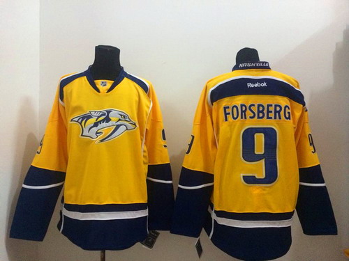 Nashville Predators 9 Filip Forsberg Yellow Jersey