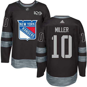 Adidas Men's York Rangers #10 J.T. Miller Stitched Black 1917-2017 100th Anniversary NHL Jersey Adidas Men's York Rangers #10 J.T. Miller Stitched Black 1917-2017 100th Anniversary NHL Jersey