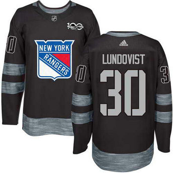 Adidas Men's York Rangers #30 Henrik Lundqvist Stitched Black 1917-2017 100th Anniversary NHL Jersey Adidas Men's York Rangers #30 Henrik Lundqvist Stitched Black 1917-2017 100th Anniversary NHL Jersey