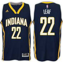 Adidas Pacers 22 T.J. Leaf Navy 2017 NBA Draft Men Jersey
