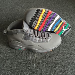 Air Jordan 10 Grey Colorful Shoes