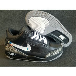 Air Jordan 3 OFF WHITE Black Shoes