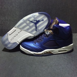 Air Jordan 5 Bronze Obsidian White_Metallic Men Women Shoes