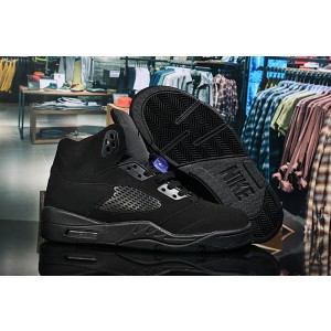 Air Jordan 5 Full Black Shoes
