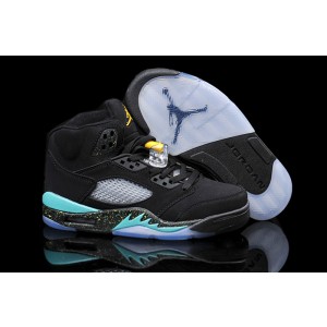 Air Jordan 5 High Black Green Shoes