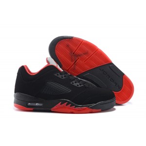 Air Jordan 5 Low Black Red Shoes