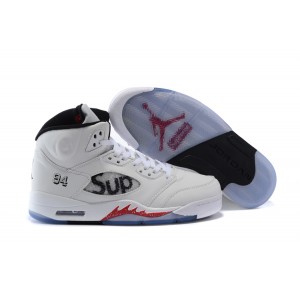 Air Jordan 5 Supreme x White Shoes