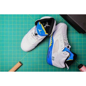 Air Jordan 5 White Royal Shoes