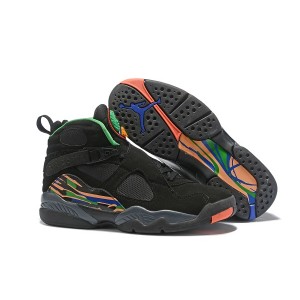 Air Jordan 8 Black Red Green Shoes
