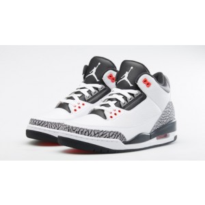 Air Jordan Retro 88 White Fire-Red Grey-Black Colored With Black Tongue