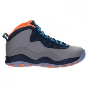 Air jordan 10 Retro Wolf Grey Dark Powder Blue-New Slate-Atomic Orange