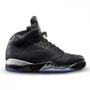 Air jordan 5 Retro 3Lab5 Black Black-Metallic Silver