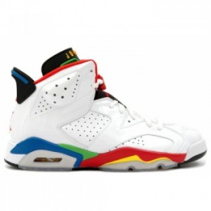 Air jordan 6 Retro Olympic Flag White Red Green Blue A06006