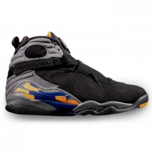 Air jordan 8 Retro Phoenix Suns Black Bright Citrus-Cool Grey-Deep Royal