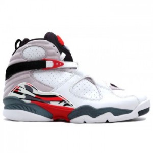 Air jordan 8 Retro White Hyper Blue-True Red-Flint Grey
