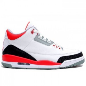 Air jordan Retro 3 White Fire Red-Neutral Grey-Black