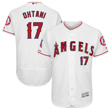 Angels 17 Shohei Ohtani White 150th Patch Flexbase Jersey Angels 17 Shohei Ohtani White 150th Patch Flexbase Jersey