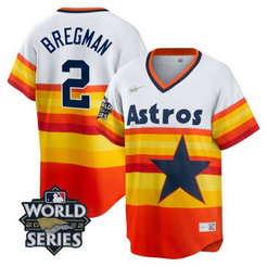 Astros 2 Alex Bregman Multi Color Nike 2022 World Series Cool Base Jersey