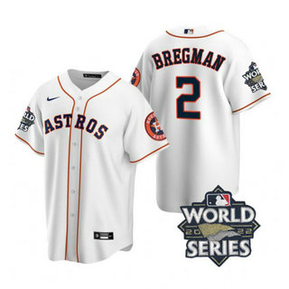 Astros 2 Alex Bregman White Nike 2022 World Series Cool Base Jersey Astros 2 Alex Bregman White Nike 2022 World Series Cool Base Jersey