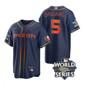 Astros 5 Jeff Bagwell Navy Nike 2022 World Series City Connect Cool Base Jersey Astros 5 Jeff Bagwell Navy Nike 2022 World Series City Connect Cool Base Jersey