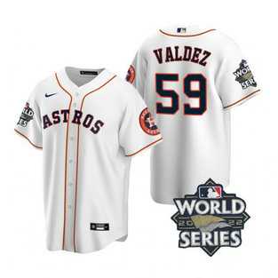 Astros 59 Framber Valdez White Nike 2022 World Series Cool Base Jersey Astros 59 Framber Valdez White Nike 2022 World Series Cool Base Jersey