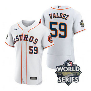 Astros 59 Framber Valdez White Nike 2022 World Series Flexbase Jersey Astros 59 Framber Valdez White Nike 2022 World Series Flexbase Jersey