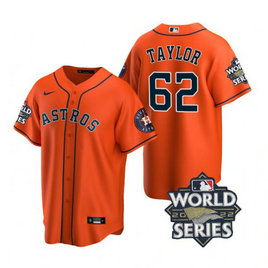 Astros 62 Blake Taylor Orange Nike 2022 World Series Cool Base Jersey Astros 62 Blake Taylor Orange Nike 2022 World Series Cool Base Jersey