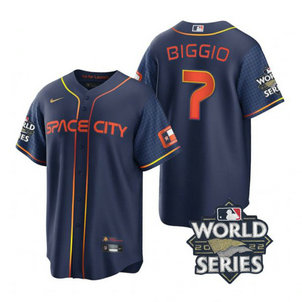 Astros 7 Craig Biggio Navy Nike 2022 World Series City Connect Cool Base Jersey Astros 7 Craig Biggio Navy Nike 2022 World Series City Connect Cool Base Jersey