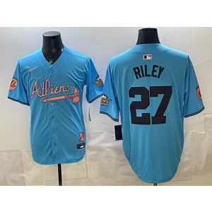 Atlanta Braves 27 Riley Blue 2026 City Connect Cool Base Men Jersey