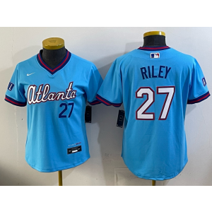 Atlanta Braves 27 Riley Blue 2026 City Connect Cool Base Youth Jersey Atlanta Braves 27 Riley Blue 2026 City Connect Cool Base Youth Jersey