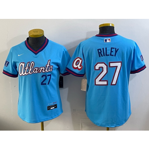 Atlanta Braves 27 Riley Powder 2026 City Connect Cool Base Women Jersey Atlanta Braves 27 Riley Powder 2026 City Connect Cool Base Women Jersey
