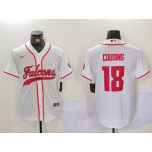 Atlanta Falcons 18 Cousins White Baseball Vapor Limited Men Jersey
