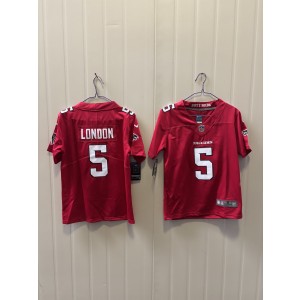 Atlanta Falcons 5 Drake London Red 2026 New Vapor Limited Youth Jersey