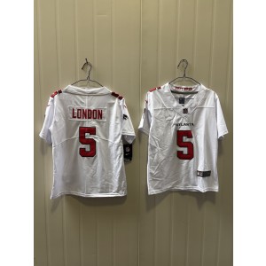 Atlanta Falcons 5 Drake London White 2026 New Vapor Limited Youth Jersey