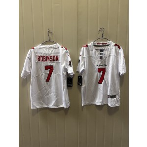Atlanta Falcons 7 Bijan Robinson White 2026 New Vapor Limited Youth Jersey