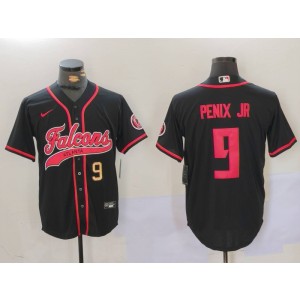 Atlanta Falcons 9 Penix Jr Black Baseball Vapor Limited Men Jersey