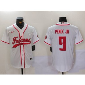 Atlanta Falcons 9 Penix Jr White Baseball Vapor Limited Men Jersey