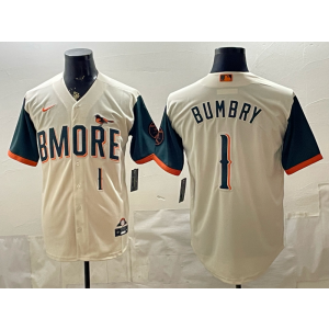 Baltimore Orioles 1 Bumbry Natural 2026 City Connect Cool Base Men Jersey