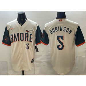 Baltimore Orioles 5 Brooks Robinson Natural 2026 City Connect Cool Base Men Jersey
