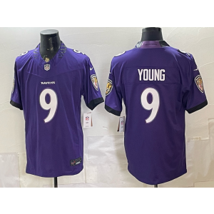 Baltimore Ravens 9 Justin Tucker Purple 2026 New F.U.S.E. Vapor Limited Men Jersey