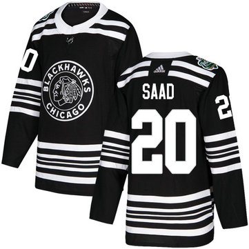 Blackhawks #20 Brandon Saad Black Authentic 2019 Winter Classic Stitched Hockey Jersey Blackhawks #20 Brandon Saad Black Authentic 2019 Winter Classic Stitched Hockey Jersey
