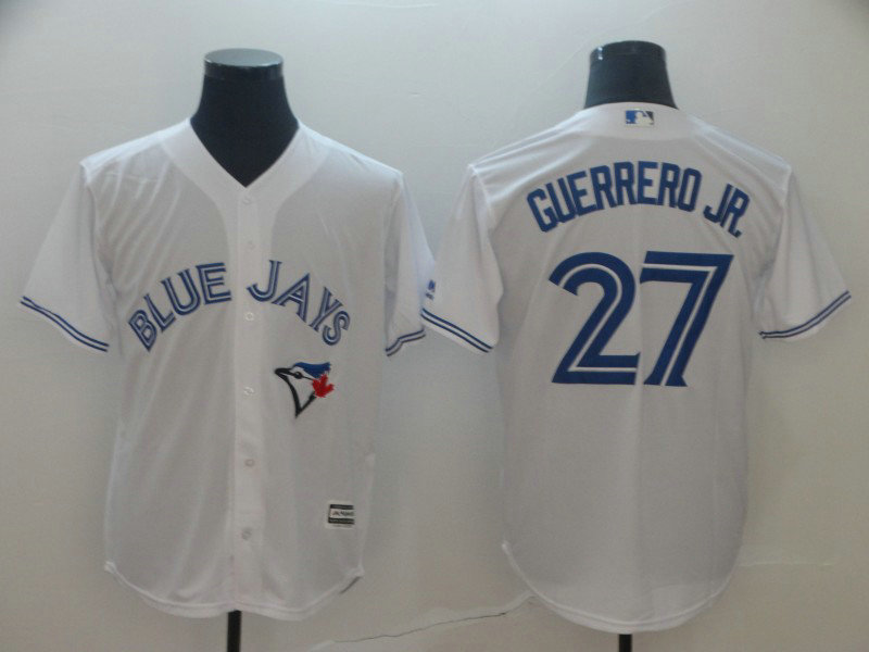 Blue Jays 27 Vladimir Guerrero Jr. White Cool Base Jersey