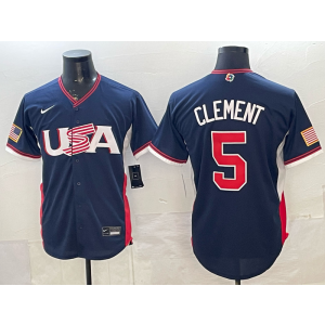 Blue Jays 5 Clement Blue 2026 World Cup Cool Base Men Jersey