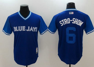 Blue Jays 6 Marcus Stroman Stro Show Majestic Royal 2017 Players Weekend Nickname Jersey