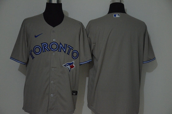 Blue Jays Blank Gray 2020 Nike Cool Base Jersey