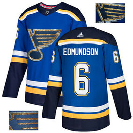Blues 6 Joel Edmundson Blue Glittery Edition Adidas Jersey